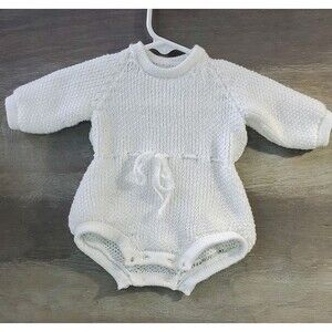 Handmade Knit Long Sleeve Baby Romper